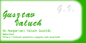 gusztav valuch business card